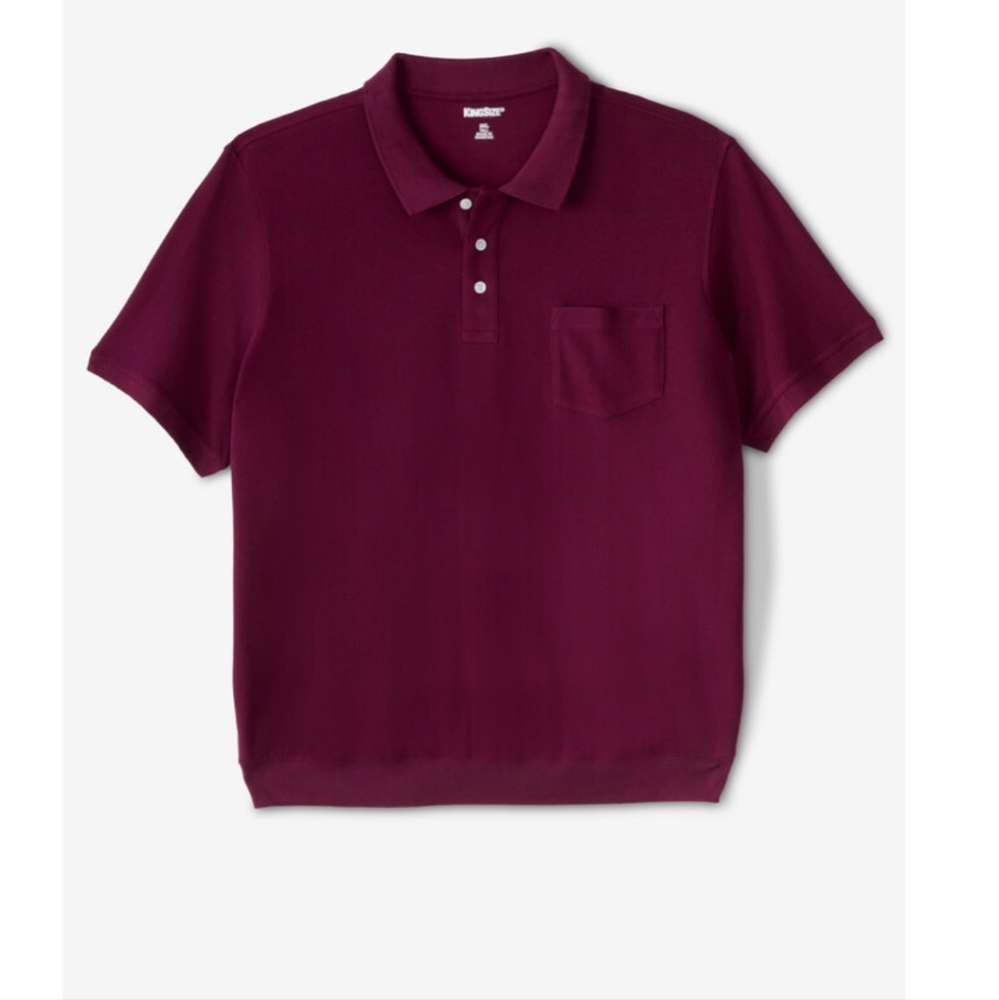 King Size Polo Style Bottom Banded Shirt Size 5XL